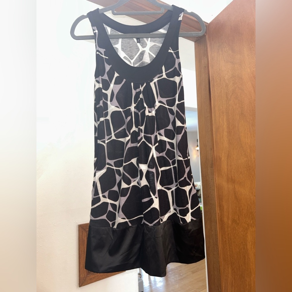 Express black/white/gray sleeveless mod tunic dress - 2010s - XS